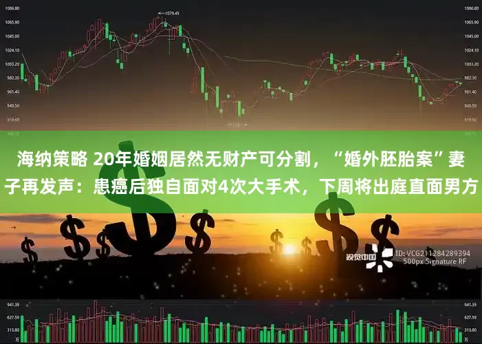 海纳策略 20年婚姻居然无财产可分割，“婚外胚胎案”妻子再发声：患癌后独自面对4次大手术，下周将出庭直面男方